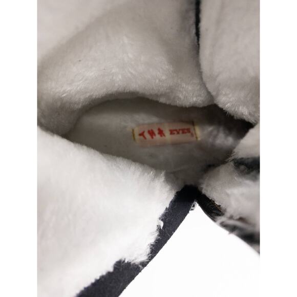 TMA EYES Black Croc Embossed Leather Winter Combat Boots 9.5 Women's - Picture 10 of 13